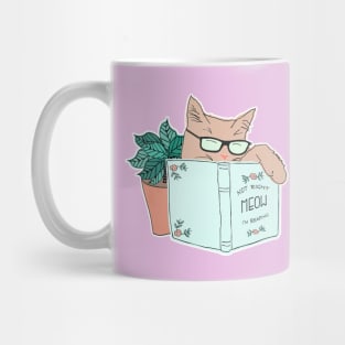 Relaxed Cat Not Right Meow I'm Reading Mug